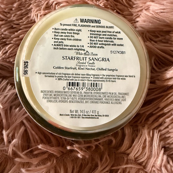 White Barn Starfruit Sangria Candle - Red and Yellow Floral - Picture 3 of 4